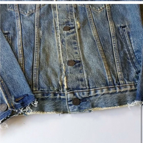 Levis Premium Savage DX Trucker Jean Jacket Mens - Picture 1 of 6